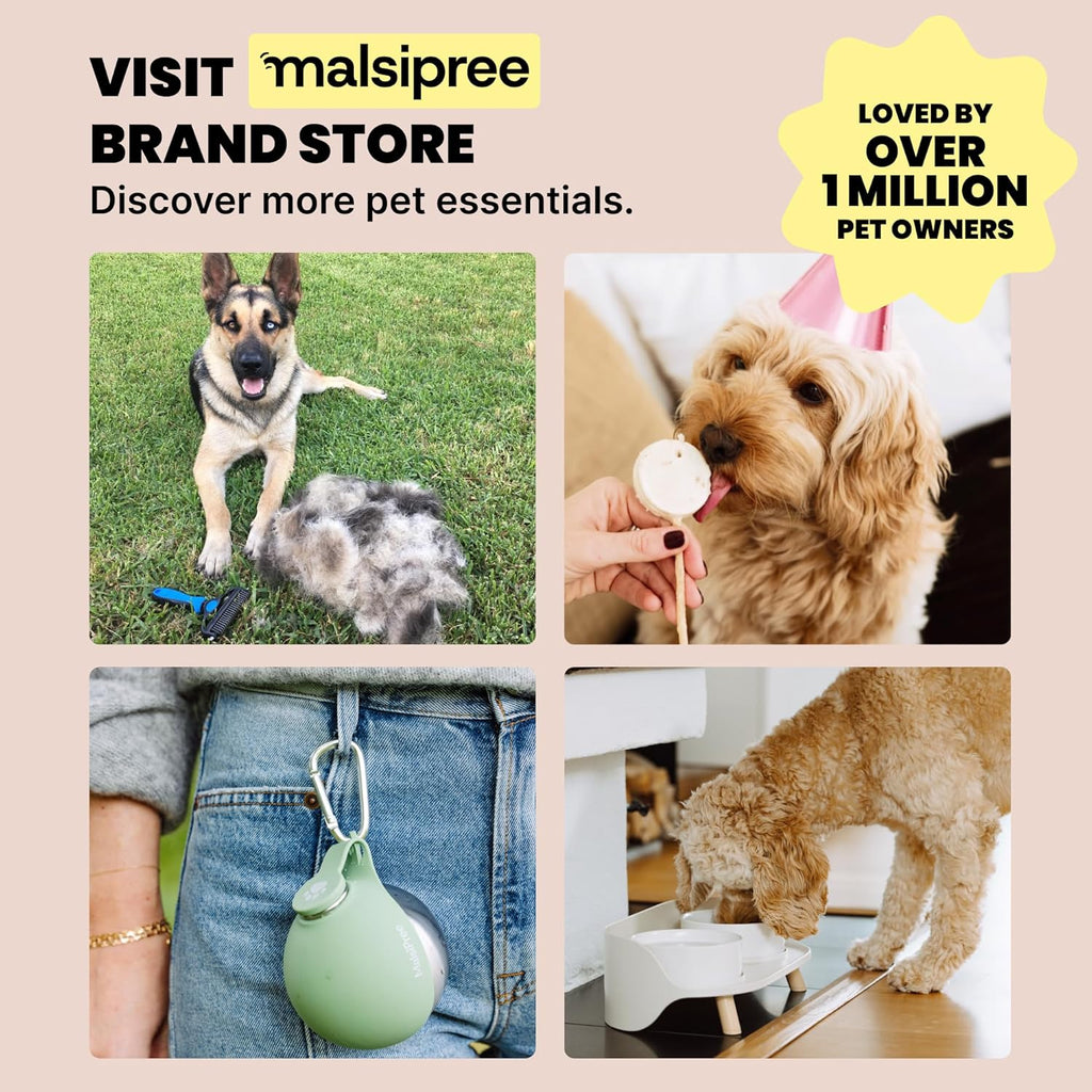 Dog Water Bottle Dispenser - 12 Oz Blue - Leak-Proof Lock & One-Hand Operation - Dog Water Bowl Dispenser - Pet Travel Bottle with Built-In Bowl